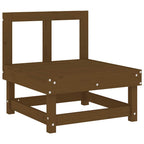 vidaXL Mittelsofa mit Kissen Honigbraun Massivholz Kiefer