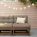 vidaXL Mittelsofa mit Kissen Honigbraun Massivholz Kiefer