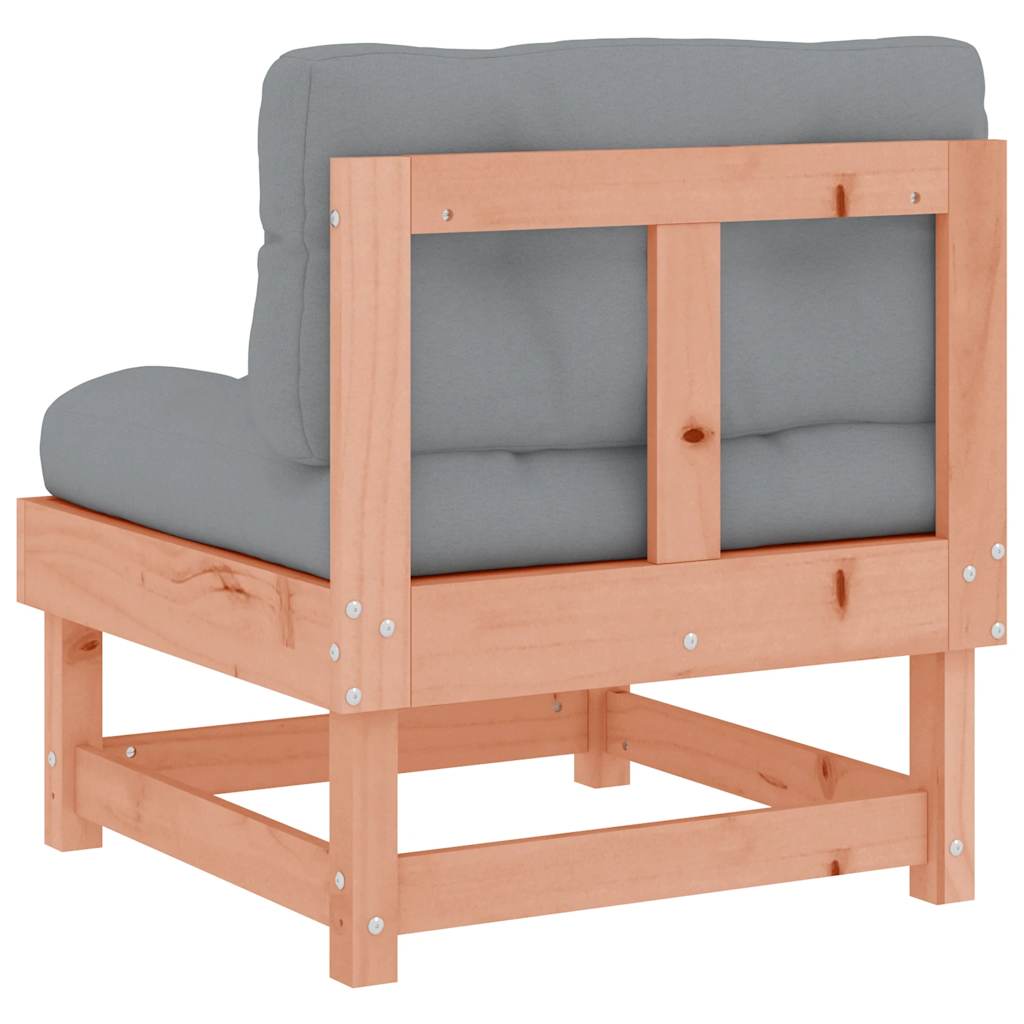 vidaXL Mittelsofa mit Kissen Massivholz Douglasie