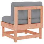 vidaXL Mittelsofa mit Kissen Massivholz Douglasie