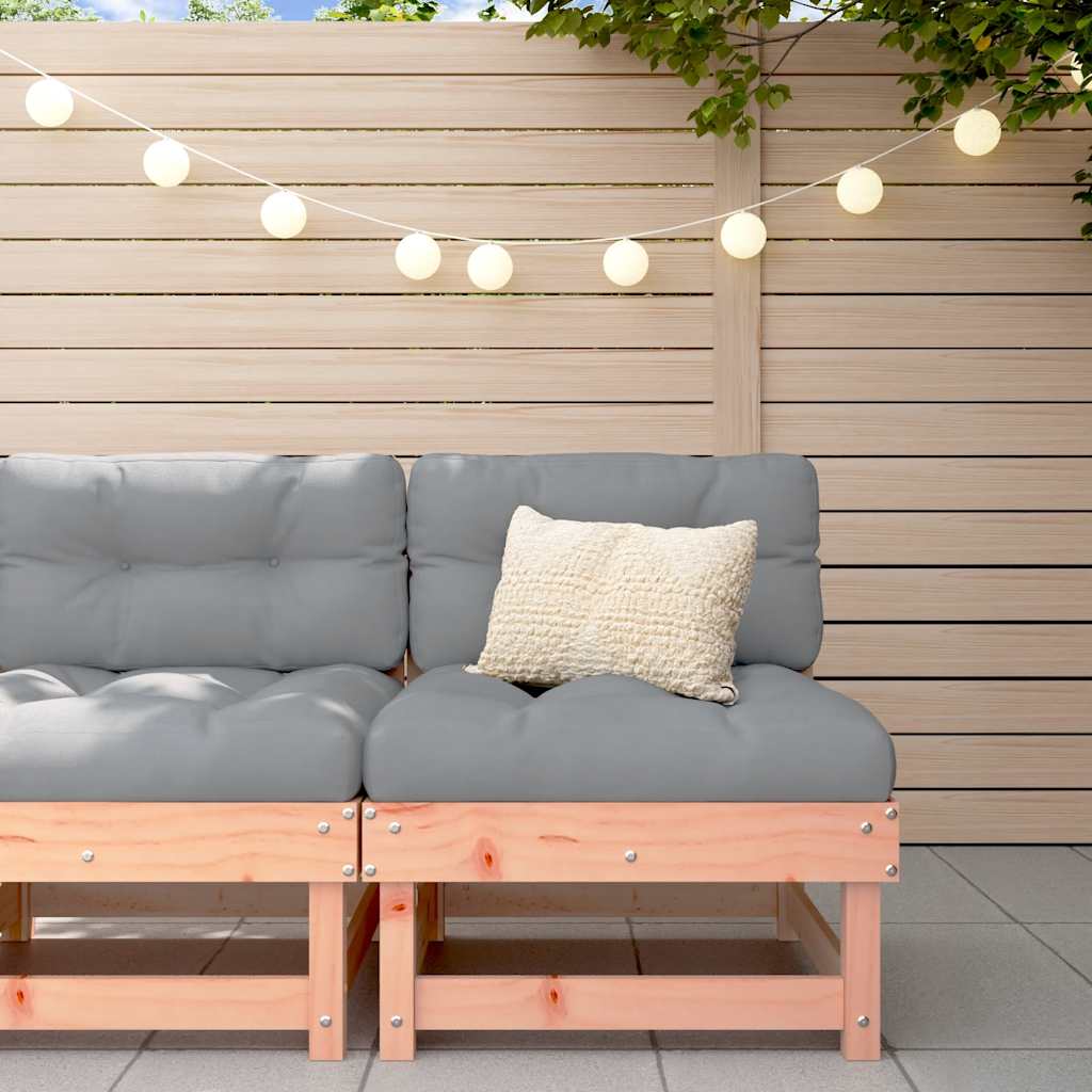 vidaXL Mittelsofa mit Kissen Massivholz Douglasie