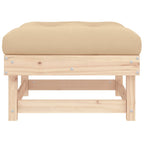 vidaXL Gartenhocker mit Kissen Massivholz Kiefer