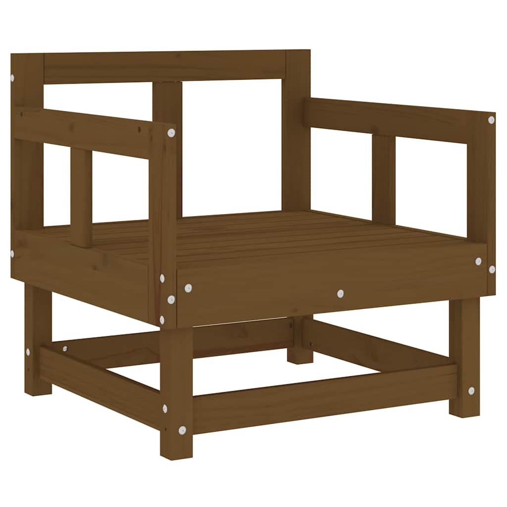 vidaXL Gartenstühle mit Kissen 2 Stk. Honigbraun Massivholz Kiefer