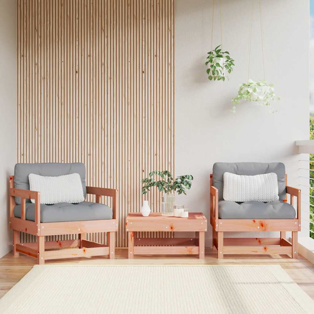 vidaXL Gartenstühle mit Kissen 2 Stk. Massivholz Douglasie
