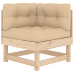 vidaXL Ecksofas mit Kissen 2 Stk. Massivholz Kiefer