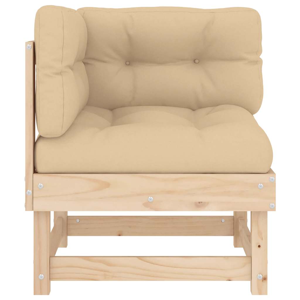 vidaXL Ecksofas mit Kissen 2 Stk. Massivholz Kiefer