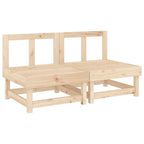 vidaXL Mittelsofas mit Kissen 2 Stk. Massivholz Kiefer