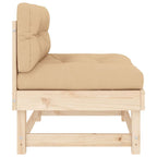 vidaXL Mittelsofas mit Kissen 2 Stk. Massivholz Kiefer