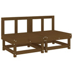 vidaXL Mittelsofas mit Kissen 2 Stk. Honigbraun Massivholz Kiefer