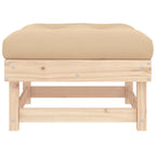 vidaXL Gartenhocker mit Kissen 2 Stk. Massivholz Kiefer
