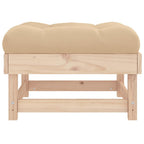 vidaXL Gartenhocker mit Kissen 2 Stk. Massivholz Kiefer
