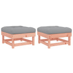 vidaXL Gartenhocker mit Kissen 2 Stk. Massivholz Douglasie
