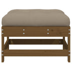 vidaXL Gartenhocker mit Kissen Honigbraun Massivholz Kiefer