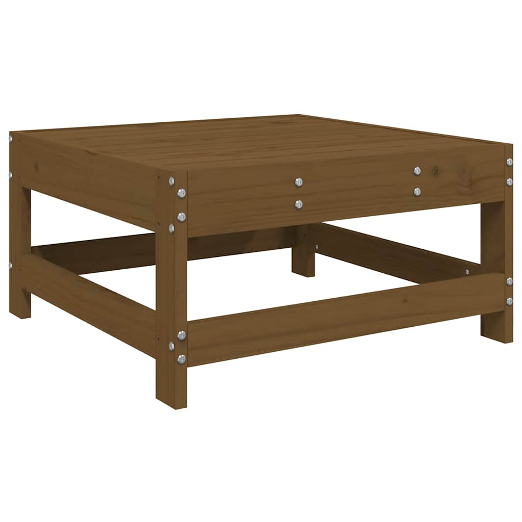 vidaXL Gartenhocker mit Kissen Honigbraun Massivholz Kiefer