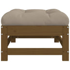 vidaXL Gartenhocker mit Kissen Honigbraun Massivholz Kiefer