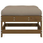 vidaXL Gartenhocker mit Kissen 2 Stk. Honigbraun Massivholz Kiefer