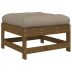 vidaXL Gartenhocker mit Kissen 2 Stk. Honigbraun Massivholz Kiefer