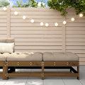 vidaXL Gartenhocker mit Kissen 2 Stk. Honigbraun Massivholz Kiefer