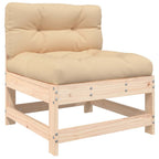 vidaXL 3-tlg. Garten-Lounge-Set mit Kissen Massivholz
