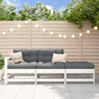 vidaXL 3-tlg. Garten-Lounge-Set mit Kissen Massivholz
