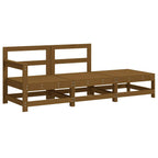 vidaXL 3-tlg. Garten-Lounge-Set mit Kissen Honigbraun Massivholz
