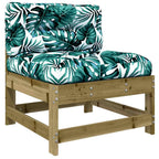 vidaXL 3-tlg. Garten-Lounge-Set mit Kissen Kiefernholz Imprägniert