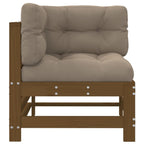vidaXL Ecksofas mit Kissen 2 Stk. Honigbraun Massivholz Kiefer