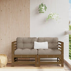 vidaXL Ecksofas mit Kissen 2 Stk. Honigbraun Massivholz Kiefer