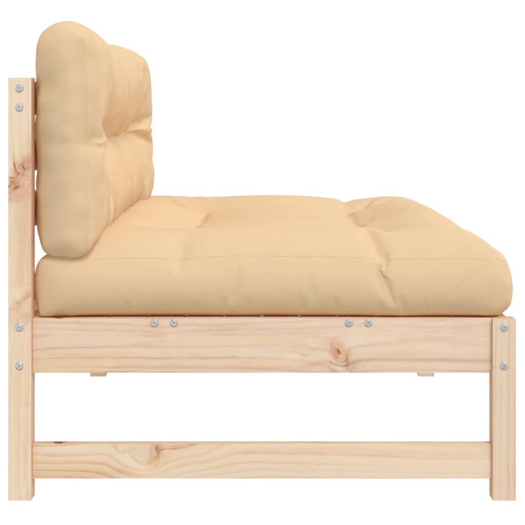 vidaXL Mittelsofa 120x80 cm Massivholz Kiefer