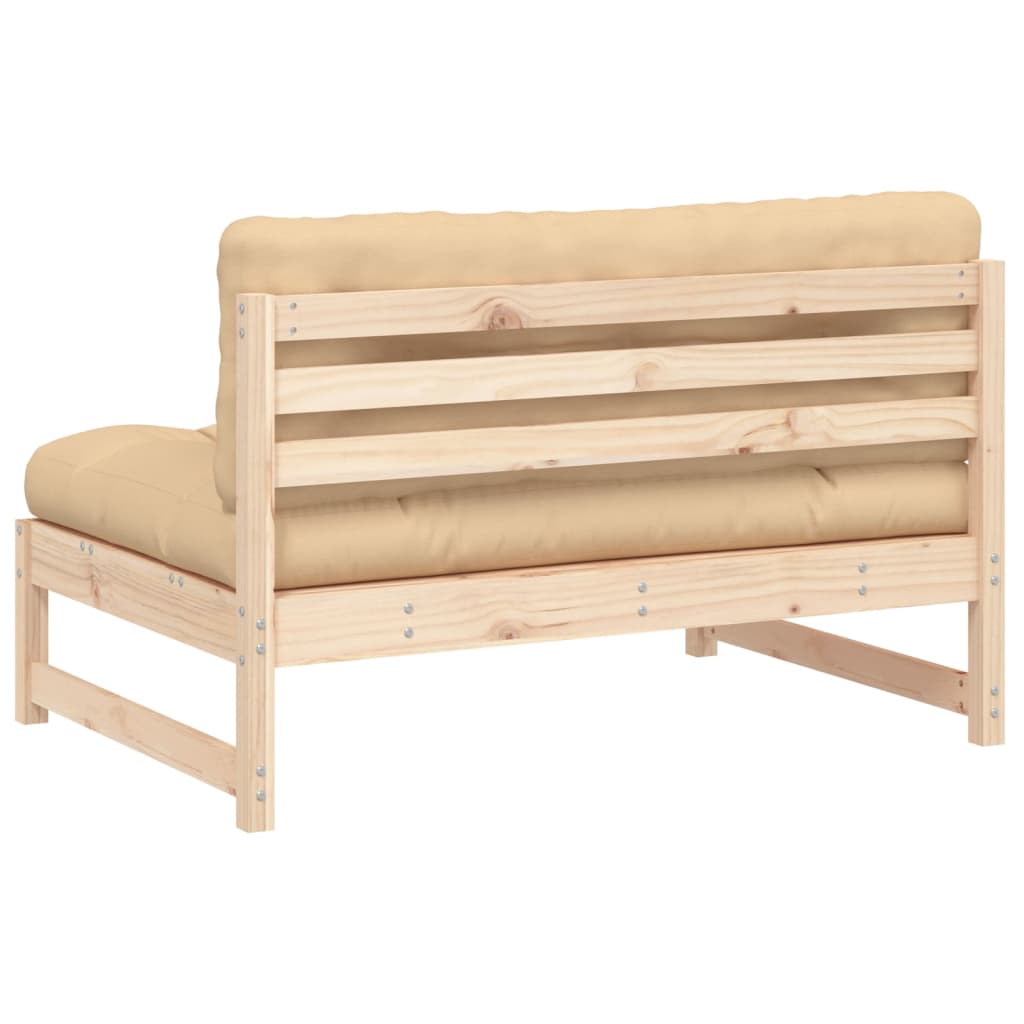 vidaXL Mittelsofa 120x80 cm Massivholz Kiefer