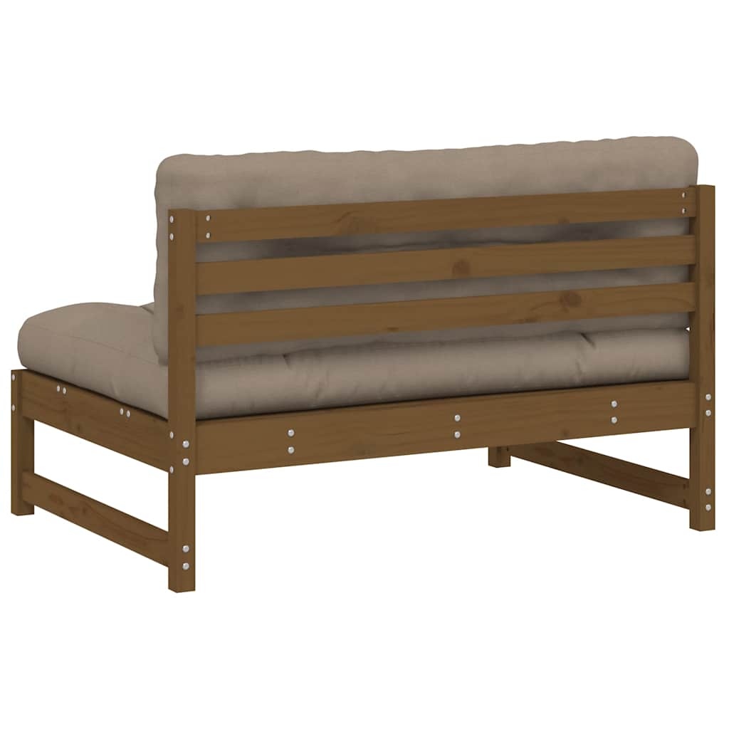 vidaXL Mittelsofa Honigbraun 120x80 cm Massivholz Kiefer