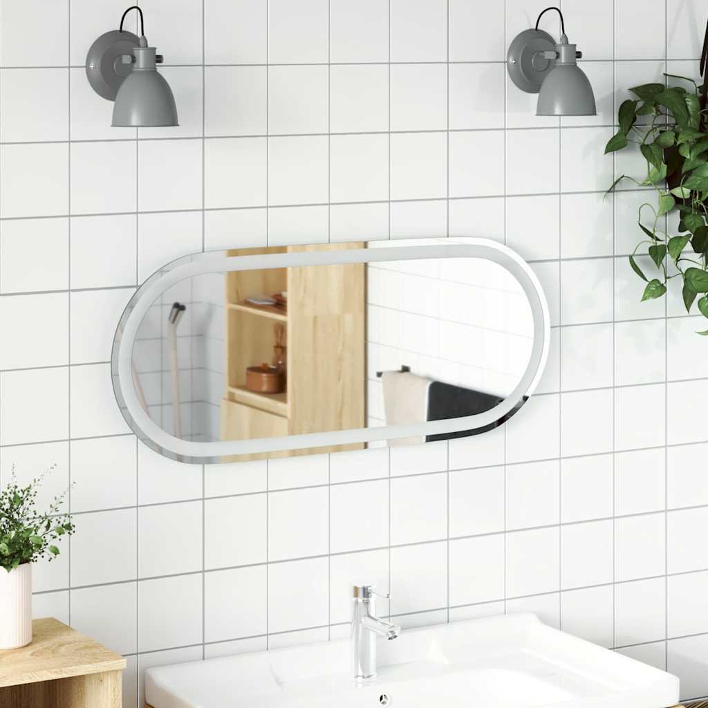 vidaXL LED-Badspiegel 60x25 cm Oval