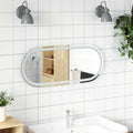 vidaXL LED-Badspiegel 60x25 cm Oval