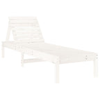 vidaXL Sonnenliegen 2 Stk. mit Tisch Weiß Massivholz Kiefer