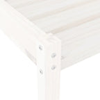 vidaXL Sonnenliegen 2 Stk. mit Tisch Weiß Massivholz Kiefer