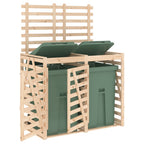 vidaXL Mülltonnenbox für 2 Tonnen Massivholz Kiefer