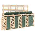 vidaXL Mülltonnenbox für 4 Tonnen Massivholz Kiefer