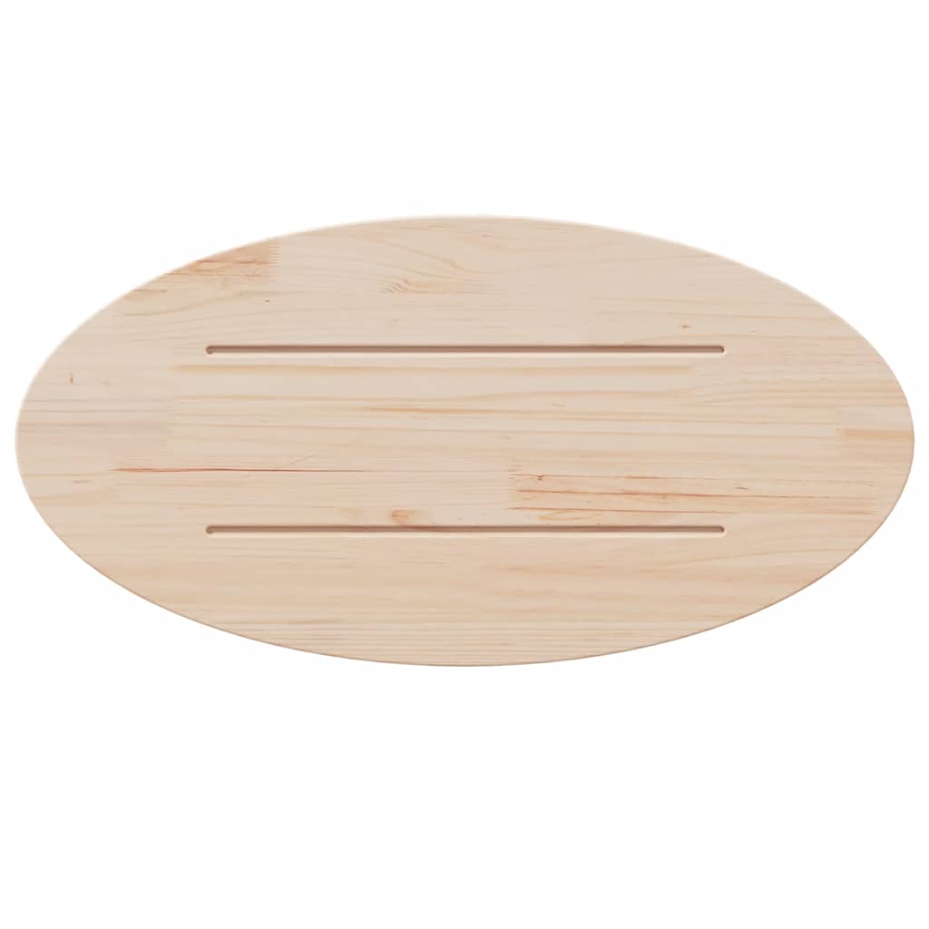 vidaXL Tischplatte 60x30x2,5 cm Massivholz Kiefer Oval
