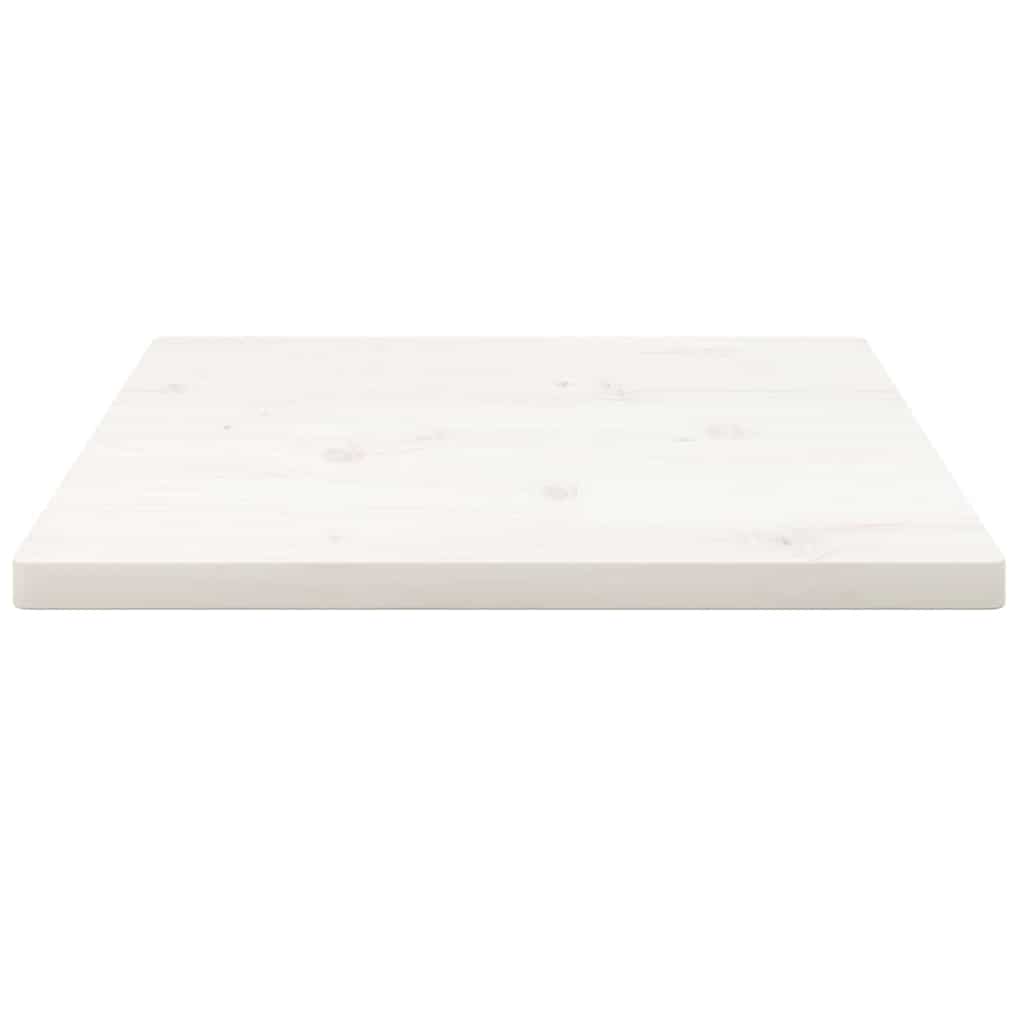 vidaXL Tischplatte Weiß 40x40x2,5 cm Massivholz Kiefer Quadratisch
