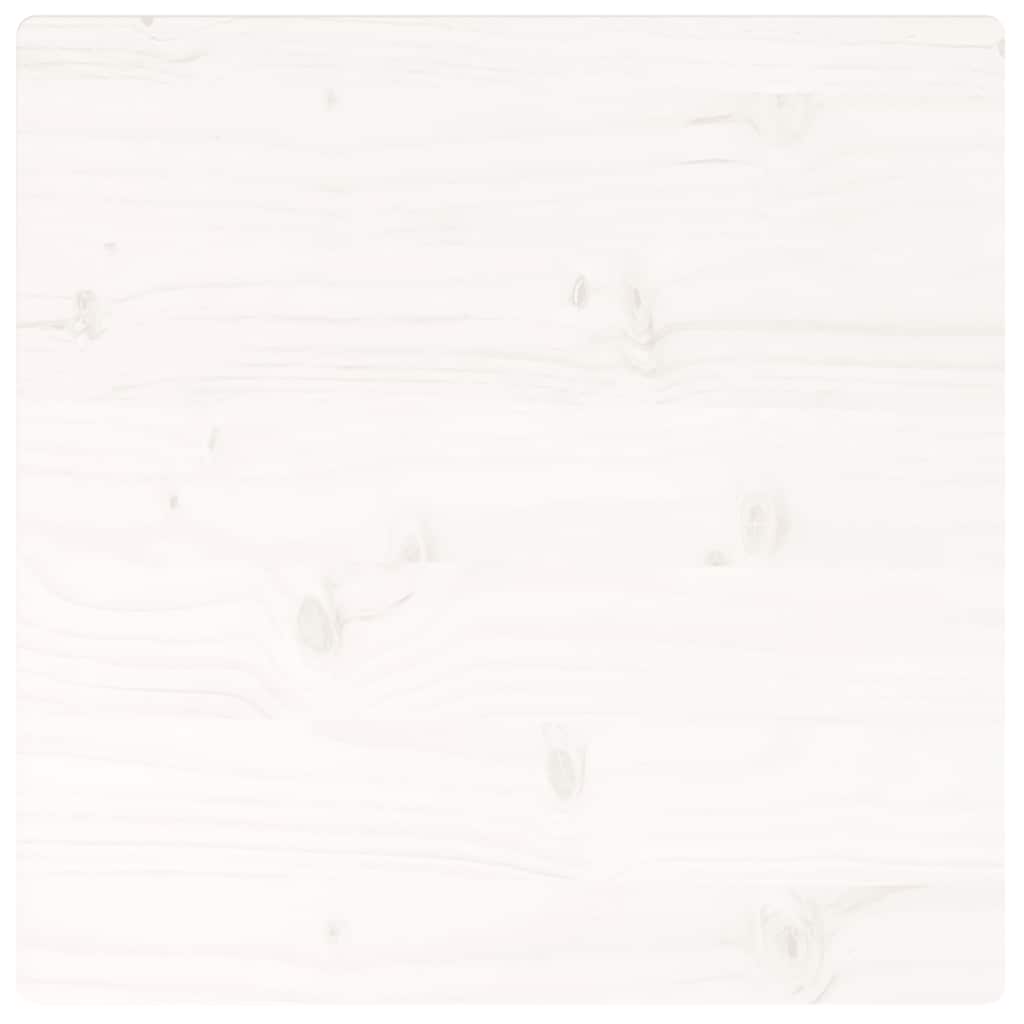 vidaXL Tischplatte Weiß 40x40x2,5 cm Massivholz Kiefer Quadratisch