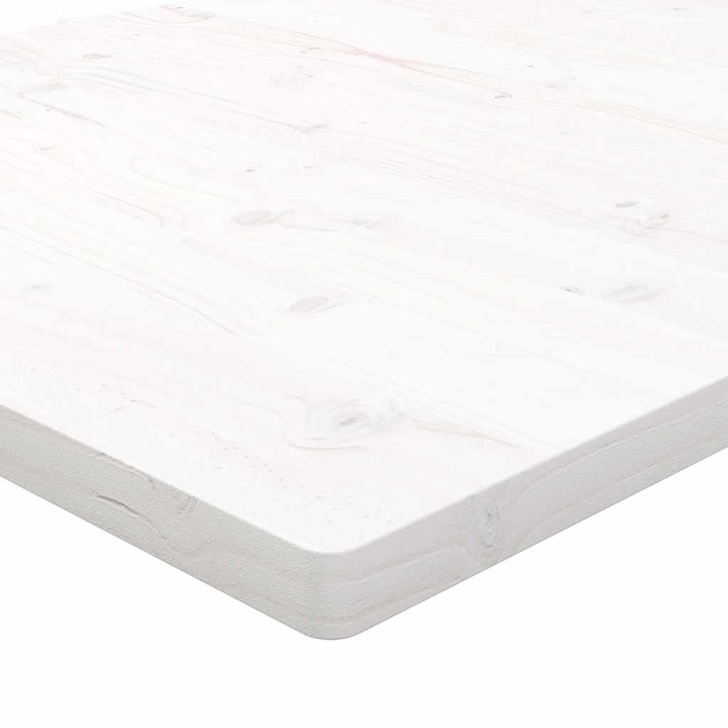 vidaXL Tischplatte Weiß 40x40x2,5 cm Massivholz Kiefer Quadratisch