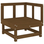 vidaXL Garten-Ecksofa Honigbraun Massivholz Kiefer