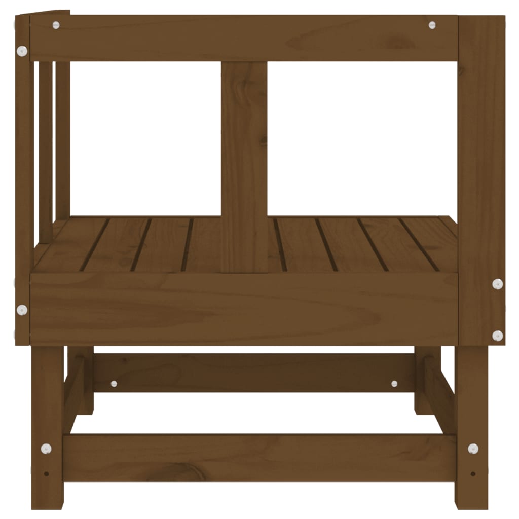 vidaXL Garten-Ecksofa Honigbraun Massivholz Kiefer
