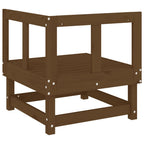 vidaXL Garten-Ecksofa Honigbraun Massivholz Kiefer