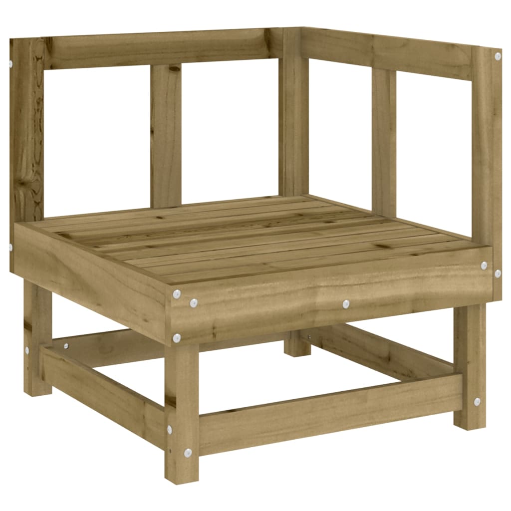 vidaXL Garten-Ecksofa Imprägniertes Kiefernholz