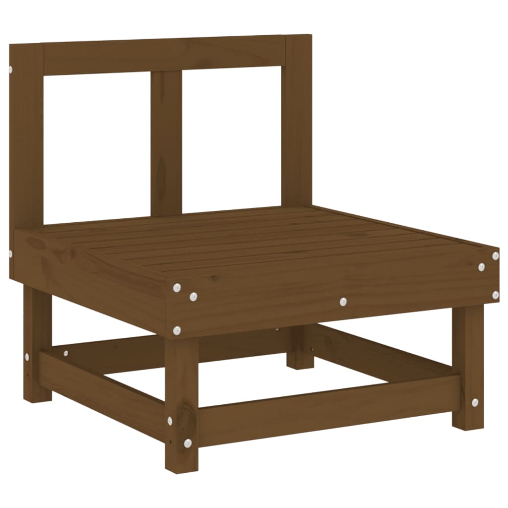 vidaXL Garten-Mittelsofa Honigbraun Massivholz Kiefer