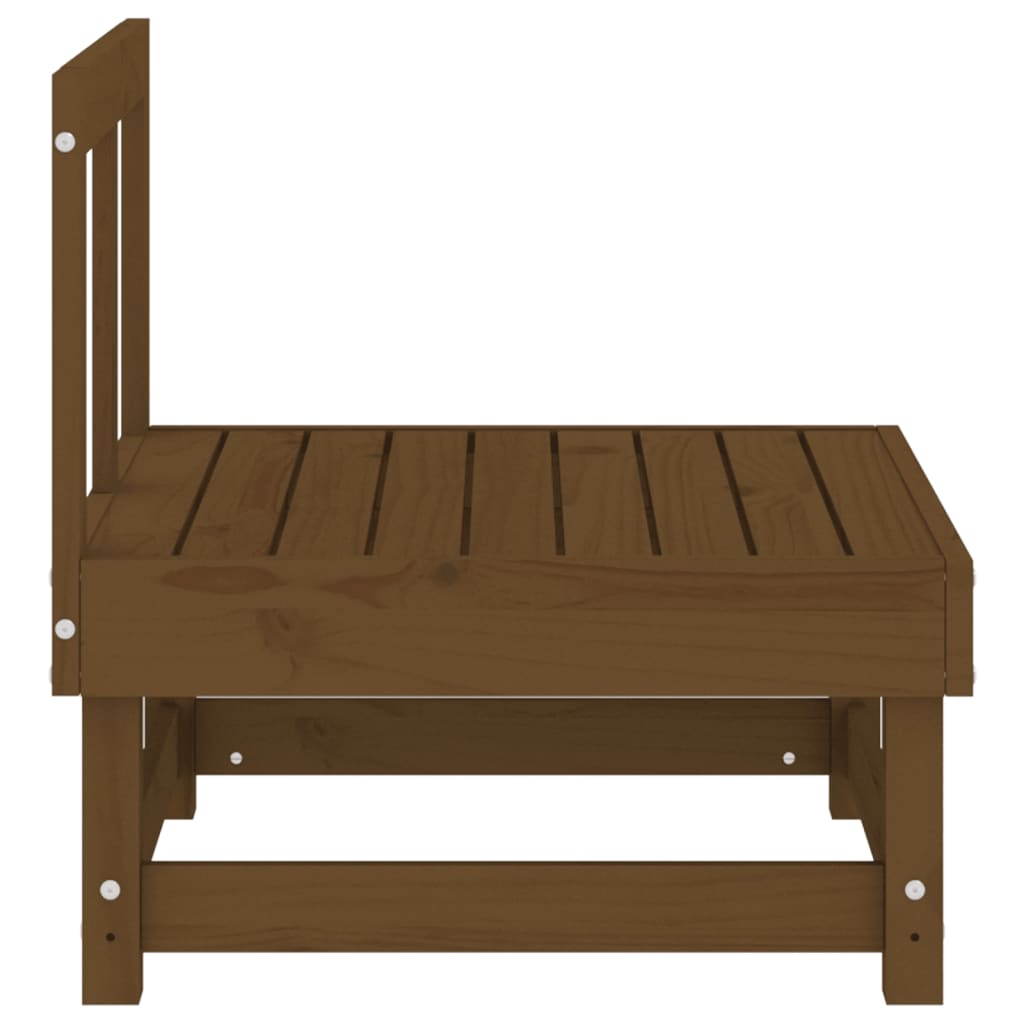 vidaXL Garten-Mittelsofa Honigbraun Massivholz Kiefer