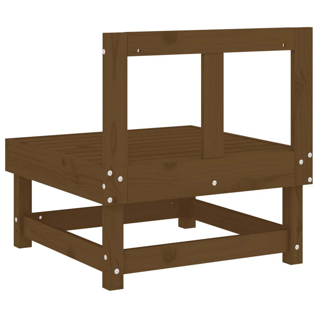 vidaXL Garten-Mittelsofa Honigbraun Massivholz Kiefer