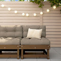 vidaXL Garten-Mittelsofa Honigbraun Massivholz Kiefer