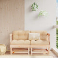 vidaXL Garten-Ecksofas 2 Stk. Massivholz Kiefer